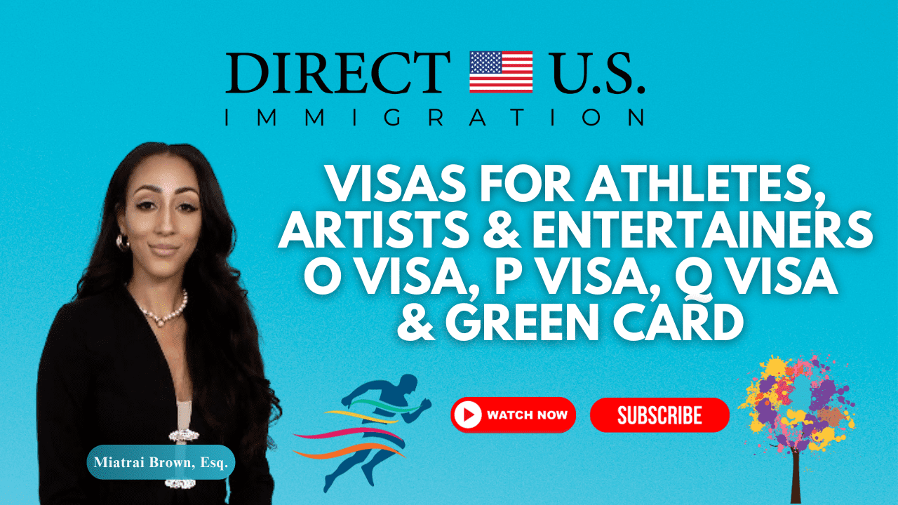 Visas for Athletes Artists Entertainers O P Q Visa 